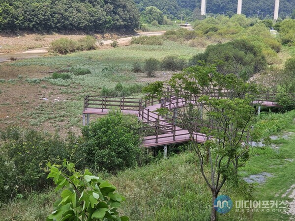 파크골프장 내 설치된 테크 전망대(사진=김병호 논설주간)