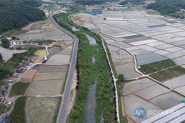 단산면 사천 모습(영주시)