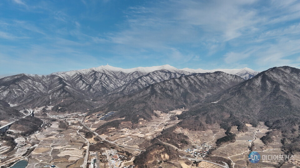 영주에서 바라본 소백산(영주시)