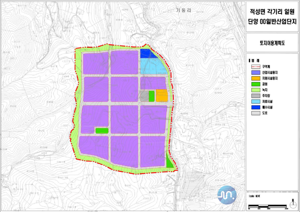 단양 신규산업단지 토지이용 계획도(단양군)