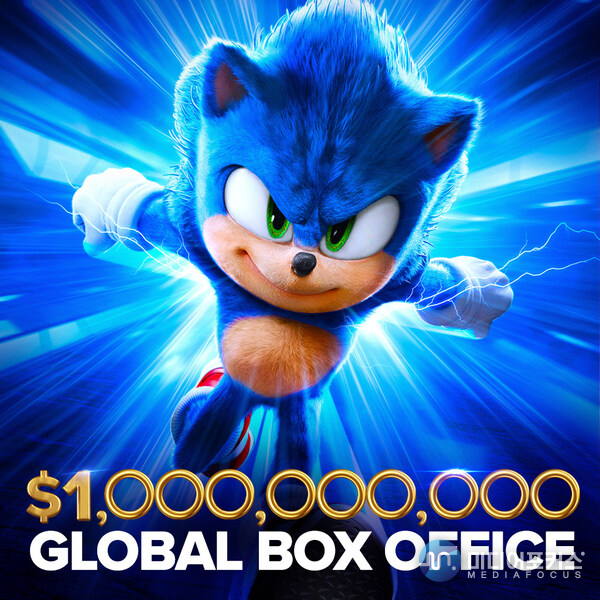 PARAMOUNT PICTURES ANNOUNCES SONIC THE HEDGEHOG FILM FRANCHISE ZOOMS PAST BILLION IN WORLDWIDE BOX OFFICE GROSS